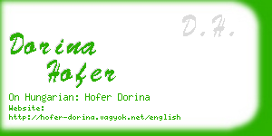 dorina hofer business card